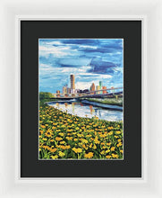 Load image into Gallery viewer, Houston Helianthus on White Oak - Framed Print