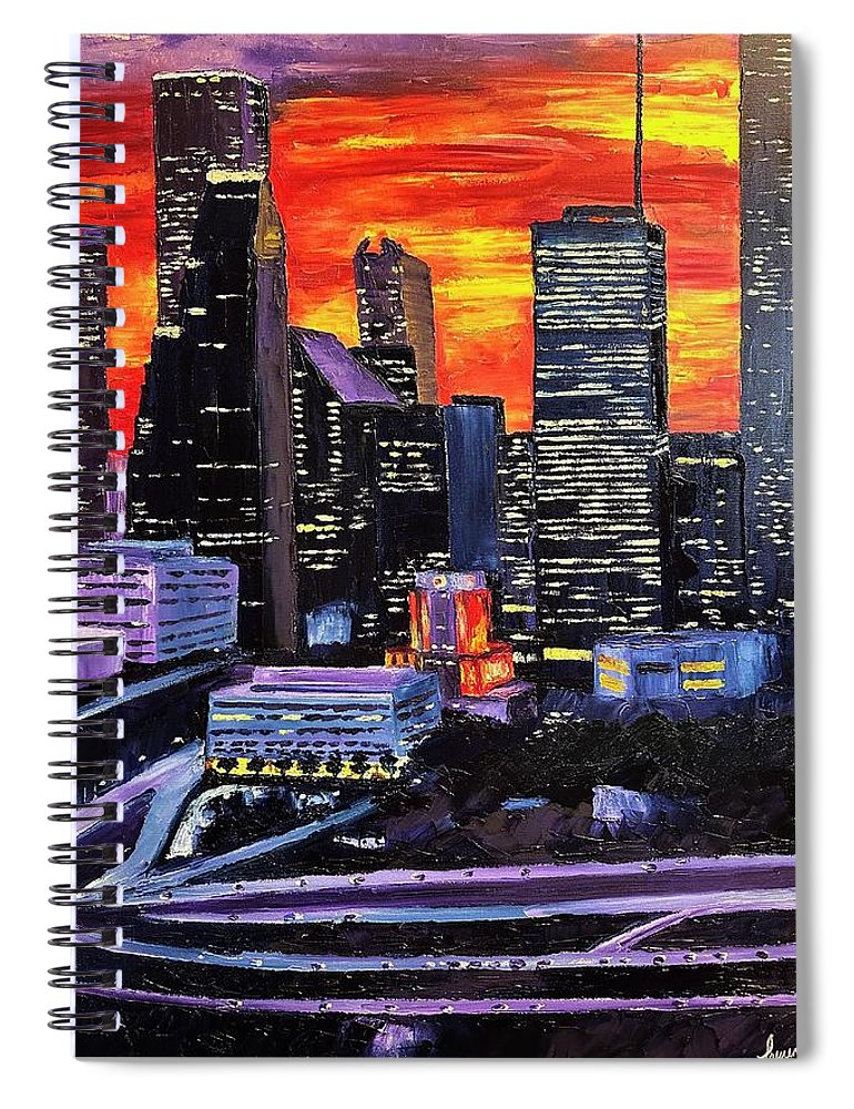 Houston Lights - Spiral Notebook