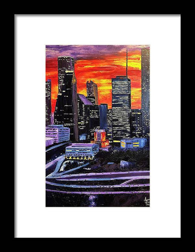 Houston Lights - Framed Print