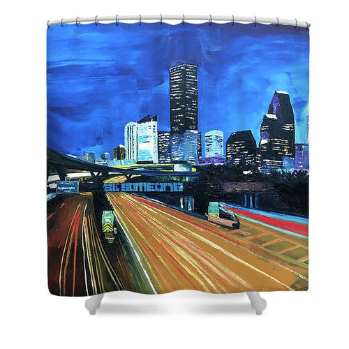 Houston Night Moves - Shower Curtain