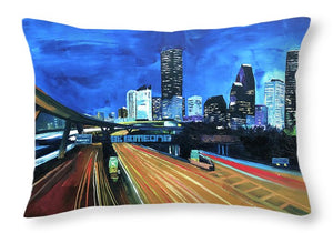Houston Night Moves - Throw Pillow