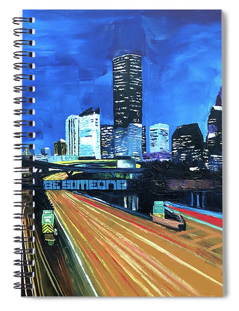 Houston Night Moves - Spiral Notebook