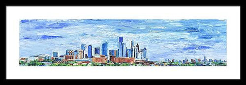 Houston Panoramic - Framed Print