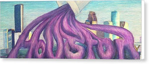 Houston Purple Pour - Canvas Print