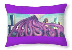 Houston Purple Pour - Throw Pillow
