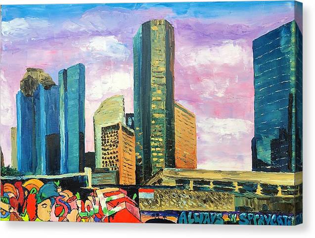Houston Spraycation Love - Canvas Print