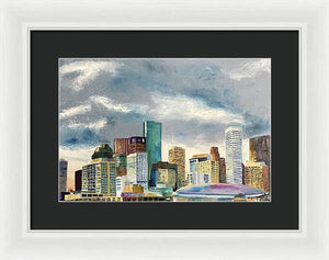 Houston Twilight - Framed Print