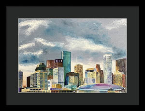 Houston Twilight - Framed Print