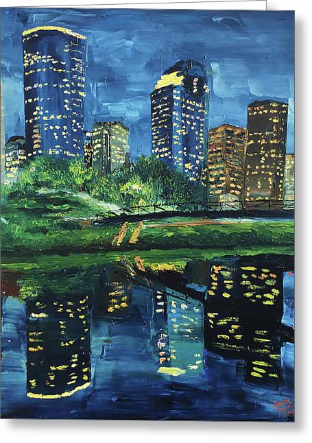 Houston's Reflections - Greeting Card