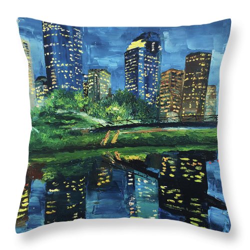 Houston's Reflections - Throw Pillow