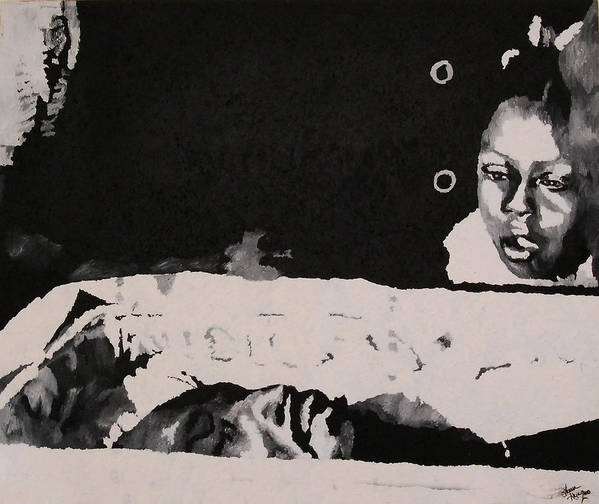 King's Children Viewing His Body 1968 - Art Print