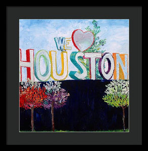 Love For Houston - Framed Print