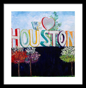 Love For Houston - Framed Print