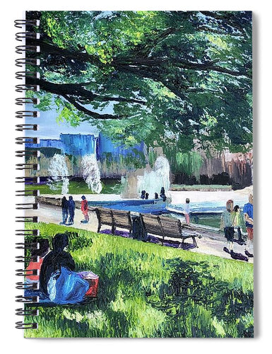 Lunch at Hermann Park - Spiral Notebook