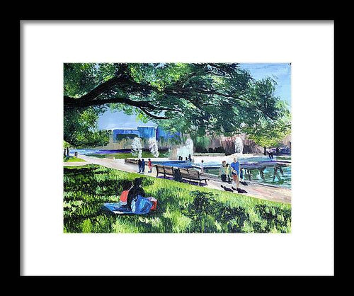 Lunch at Hermann Park - Framed Print