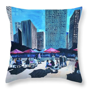 Lunch with Titans - Throw Pillow