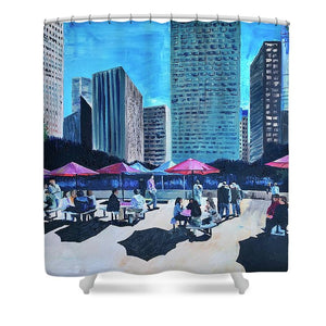 Lunch with Titans - Shower Curtain