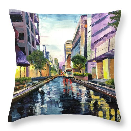 Main Street Square - Throw Pillow