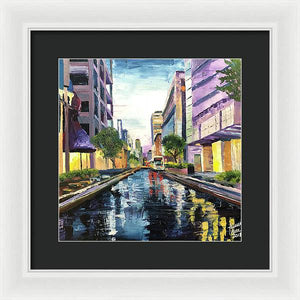 Main Street Square - Framed Print