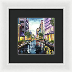 Main Street Square - Framed Print