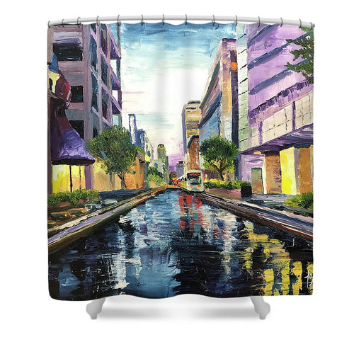 Main Street Square - Shower Curtain