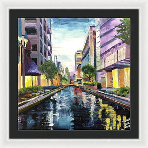 Main Street Square - Framed Print