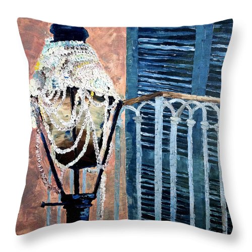 Marti Gras Aftermath - Throw Pillow