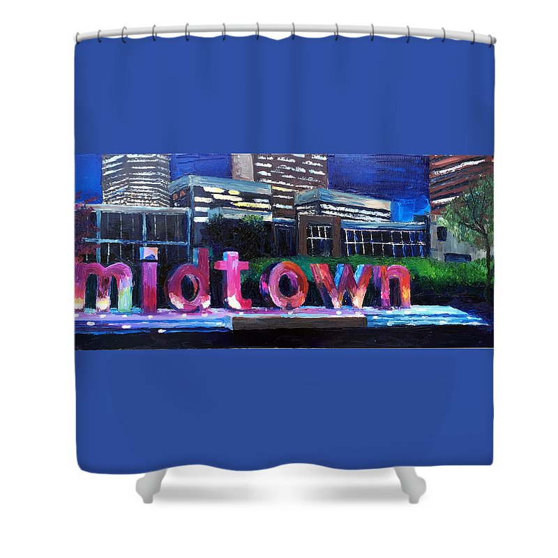 Midtown Glow - Shower Curtain