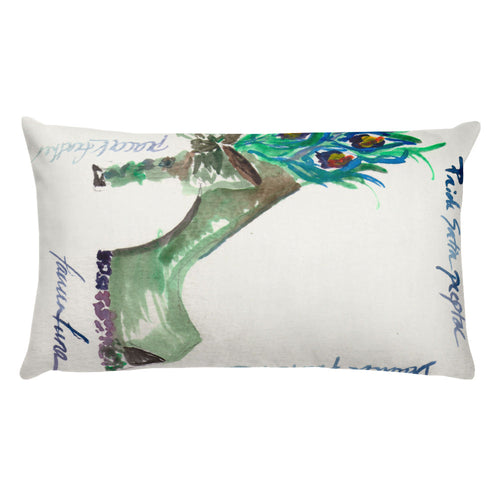 Peacock Shoe Pillow