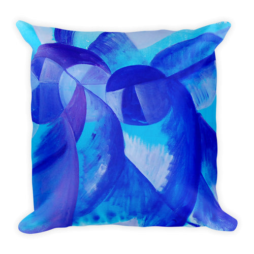 Blue Geometric Pillow