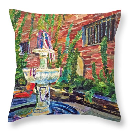 NOLA Courtyard - Throw Pillow