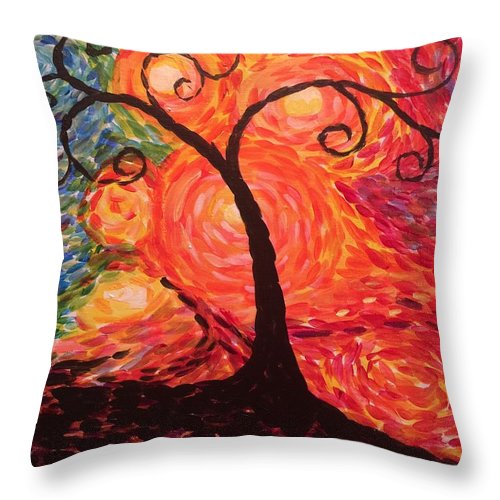 Rainbow Night - Throw Pillow