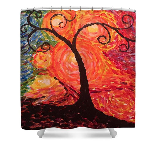 Rainbow Night - Shower Curtain