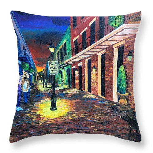 Rangee de Musiciens  Musicians Row - Throw Pillow