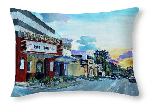 River Oaks Theater - Throw Pillow