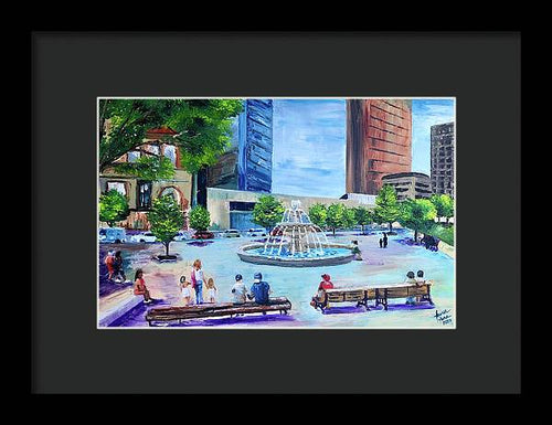 Roberts Park at Lunchtime - Framed Print