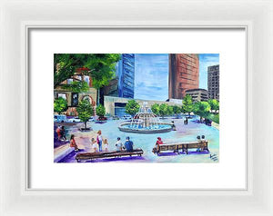 Roberts Park at Lunchtime - Framed Print