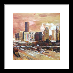 Sepia Houston - Framed Print