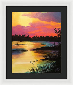 Swampy Sunset - Framed Print