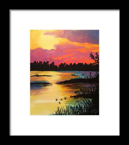 Swampy Sunset - Framed Print