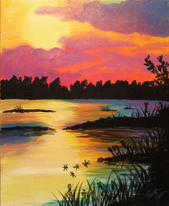 Swampy Sunset - Art Print
