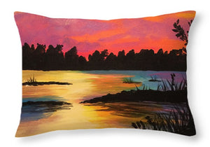 Swampy Sunset - Throw Pillow