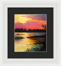 Load image into Gallery viewer, Swampy Sunset - Framed Print
