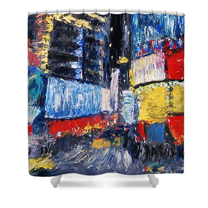 Times Square Abstracted - Shower Curtain