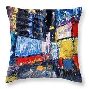 Times Square Abstracted - Throw Pillow