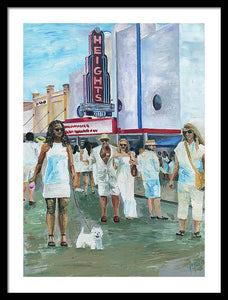 White Linen Night - Framed Print