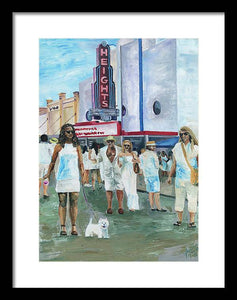 White Linen Night - Framed Print