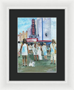 White Linen Night - Framed Print