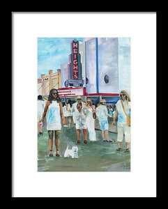 White Linen Night - Framed Print