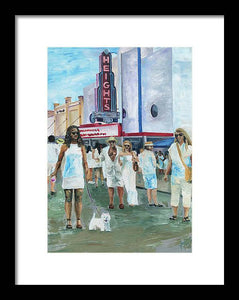 White Linen Night - Framed Print